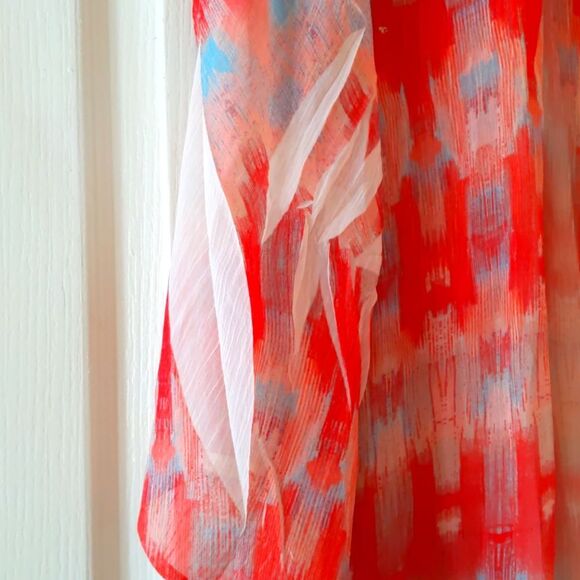 REBA Western Cowgirl Southwestern Boho Colorful Fringe Kimono Cardigan Size L - Picture 3 of 4